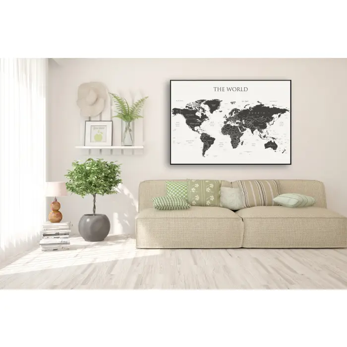 The World mapa ścienna polityczna-konturowa, 100x70 cm